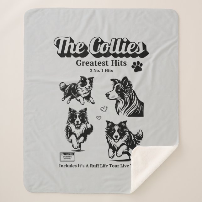 The Collies love dogs collies album Sherpa Blanket (Front)
