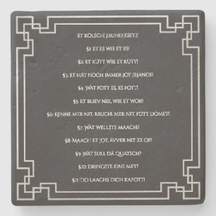 The Cologne Basic Law - Cologne Art Nouveau Stone Coaster