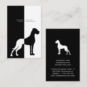 The color here is black and white business card