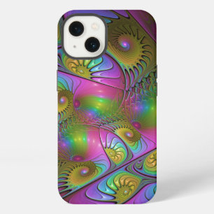 The Colorful Luminous Trippy Abstract Fractal Art iPhone 13 Case