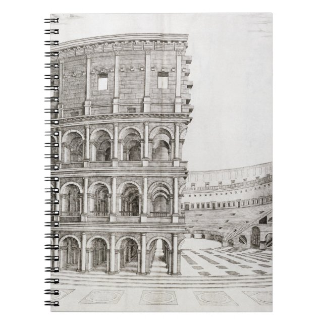 The Colosseum, built in AD 80 (engraving) Notebook (Front)