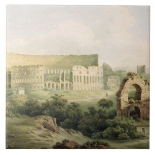 The Colosseum, Rome, 1802 (w/c over graphite on wo Tile