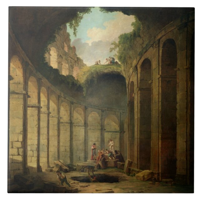 The Colosseum, Rome (oil on canvas) Ceramic Tile (Front)