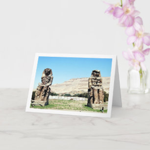 The Colossi Of Memnon, Luxor, Egypt Card