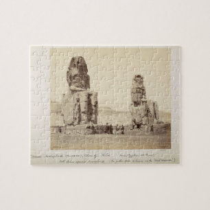 The Colossi of Memnon, statues of Amenhotep III, X Jigsaw Puzzle