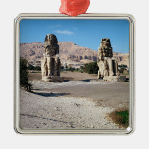 The Colossi of Memnon, statues of Amenhotep Metal Tree Decoration