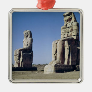The Colossi of Memnon, statues of Amenhotep Metal Tree Decoration