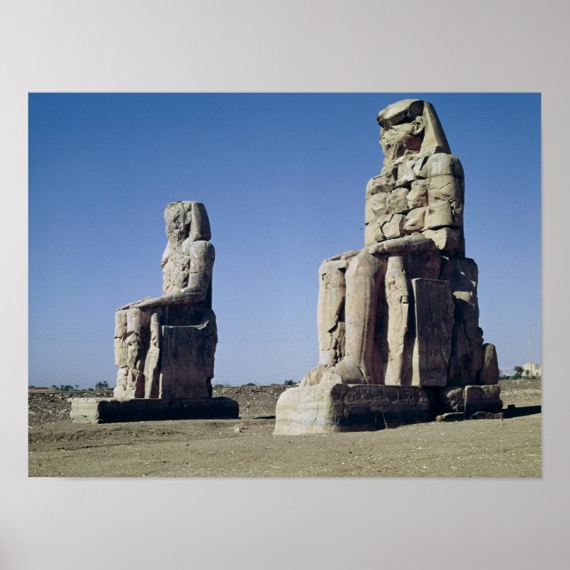The Colossi of Memnon, statues of Amenhotep Poster (Front)