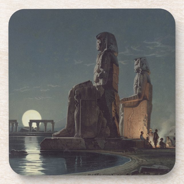 The Colossi of Memnon, Thebes, one of 24 illustrat Coaster (Front)