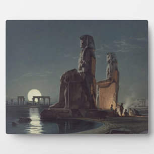 The Colossi of Memnon, Thebes, one of 24 illustrat Plaque