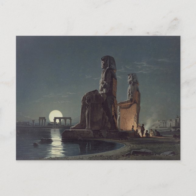 The Colossi of Memnon, Thebes, one of 24 illustrat Postcard (Front)