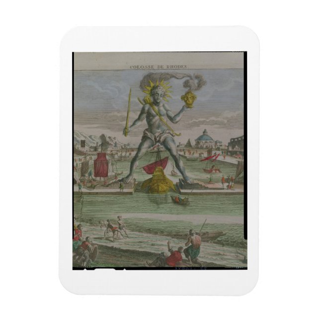 The Colossus of Rhodes, detail of the statue strad Magnet (Vertical)