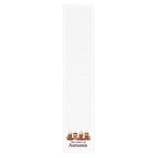 The colour of autumn Pumpkin Spice Coffee Fall  Short Table Runner (Front)