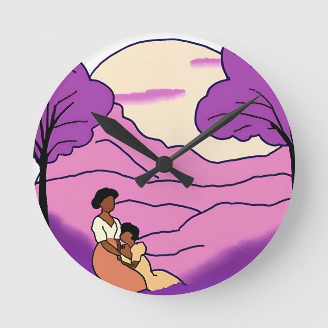 The Colour Purple  Round Clock (Front)