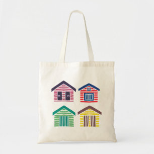 The Colourful Beach Houses Tote Bag