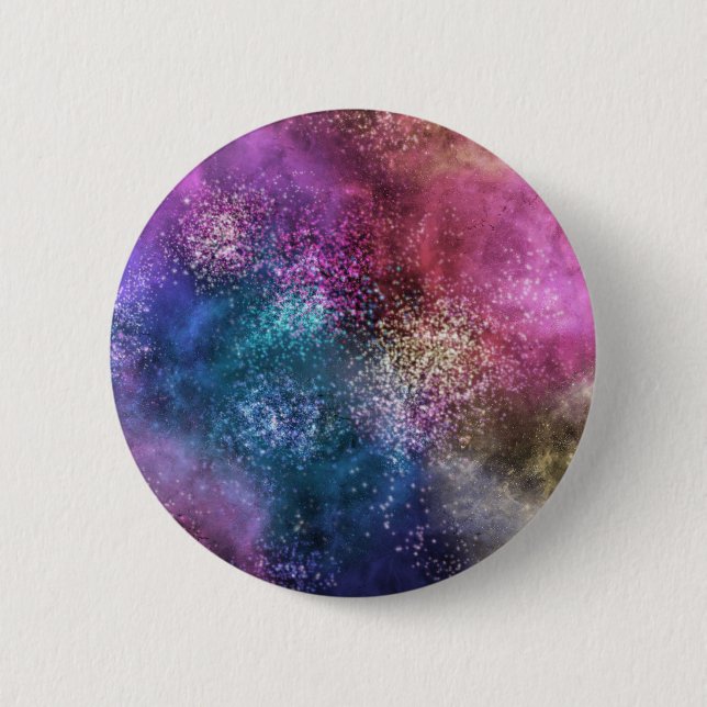 The Colourful Galaxy 6 Cm Round Badge (Front)