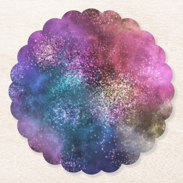 The Colourful Galaxy Paper Coaster (Front)