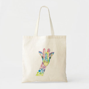 The Colourful Happy Giraffe Tote Bag