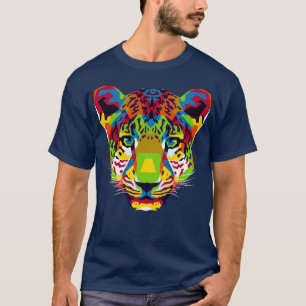 The Colourful Leopard Head T-Shirt