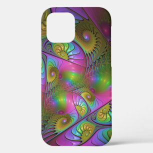 The Colourful Luminous Trippy Abstract Fractal Art iPhone 12 Case