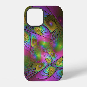 The Colourful Luminous Trippy Abstract Fractal Art iPhone 12 Case