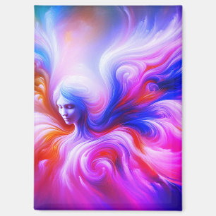 The Colourful Wispy Angel on Front of a 'Fridge Magnet