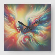 The Colourful Wispy Angel on Front of a