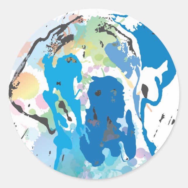 The colours Dane Classic Round Sticker (Front)