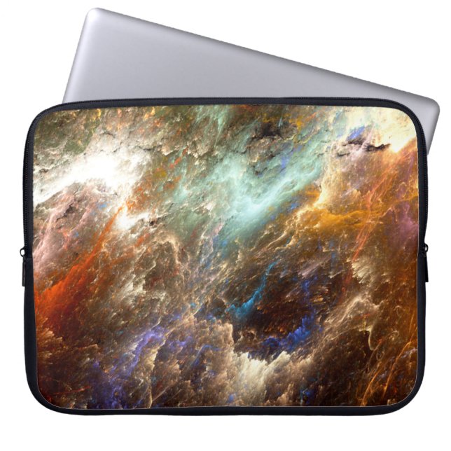 The colours in the series, Fancy paint. Background Laptop Sleeve (Front)