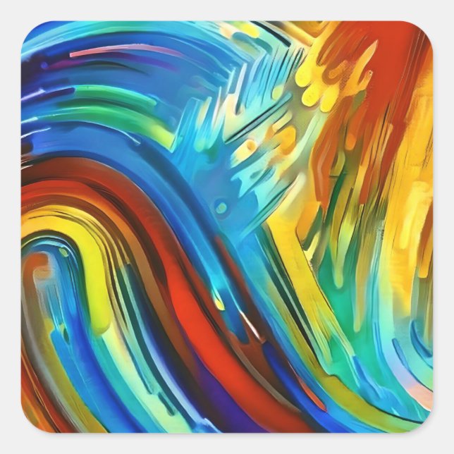 the colours in the sky square sticker (Front)