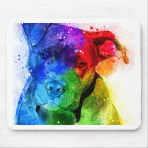 The colours of Love are a Pitbull Mouse Pad