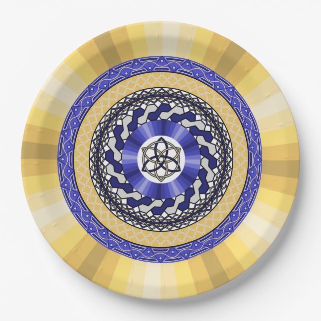 The Colours of New Years Paper Plate (Front)