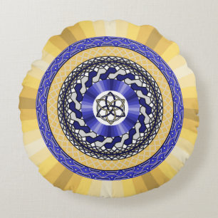 The Colours of New Years Round Pillow