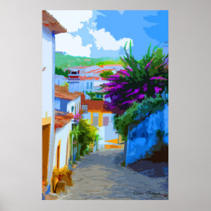 The Colours of Obidos Portugal Poster