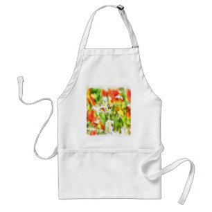 The Colours Of Spring On A Sunny Day Watercolor Standard Apron