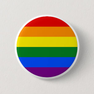 The colours of the rainbow 6 cm round badge