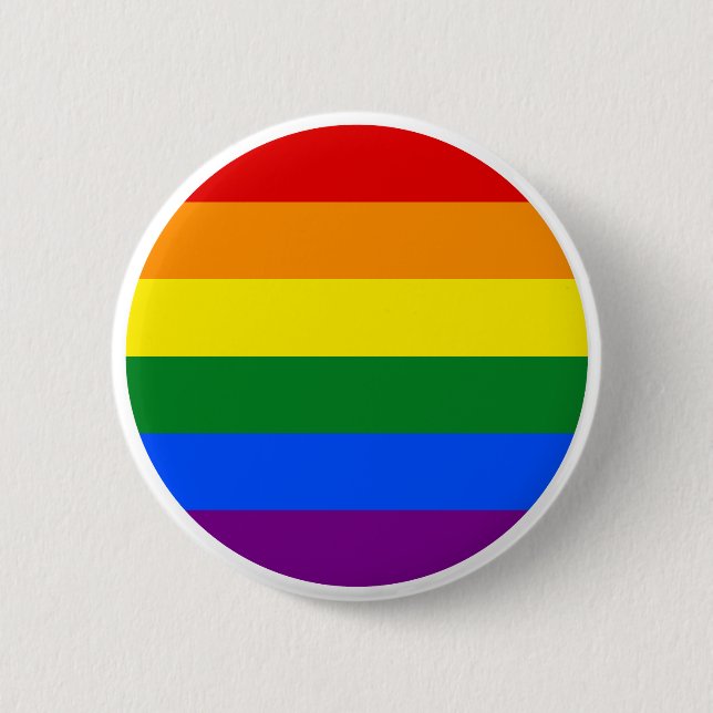 The colours of the rainbow 6 cm round badge (Front)