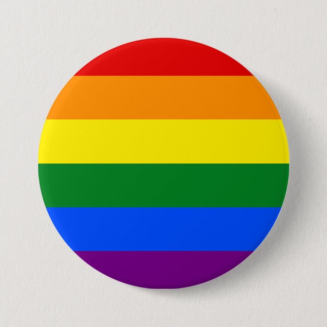 The colours of the rainbow 7.5 cm round badge (Front)
