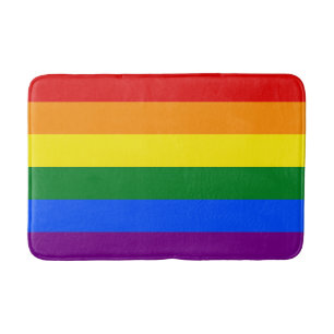 The colours of the rainbow bath mat