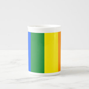 The colours of the rainbow bone china mug