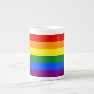 The colours of the rainbow bone china mug