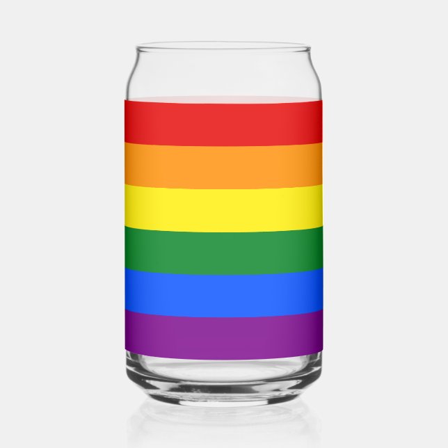 The colours of the rainbow can glass (Front)