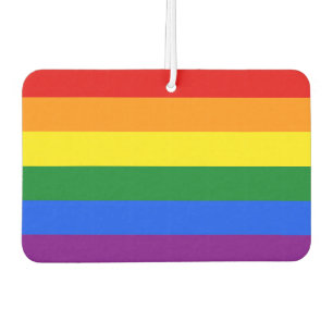 The colours of the rainbow car air freshener
