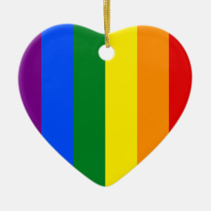 The colours of the rainbow ceramic ornament