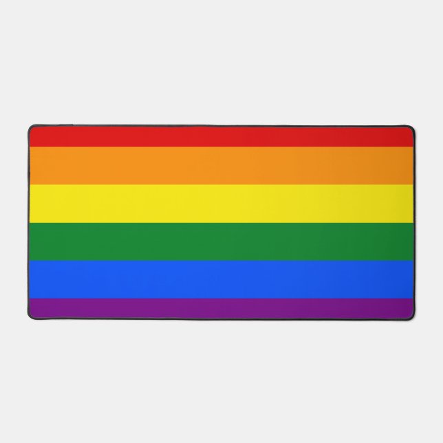 The colours of the rainbow desk mat (Front)