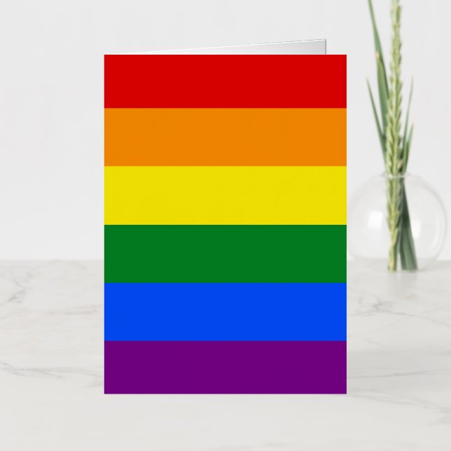 The colours of the rainbow foil greeting card (Front)