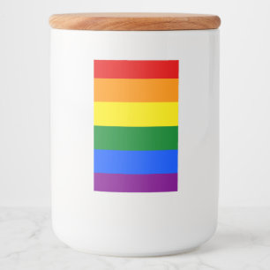 The colours of the rainbow food label