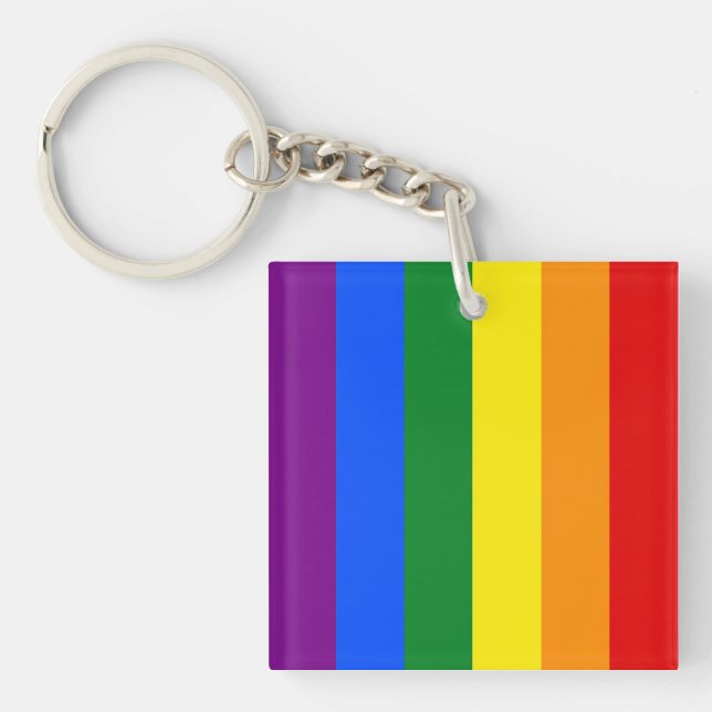 The colours of the rainbow key ring (Front)