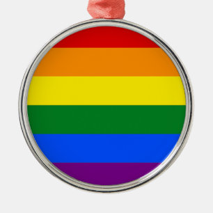 The colours of the rainbow metal ornament
