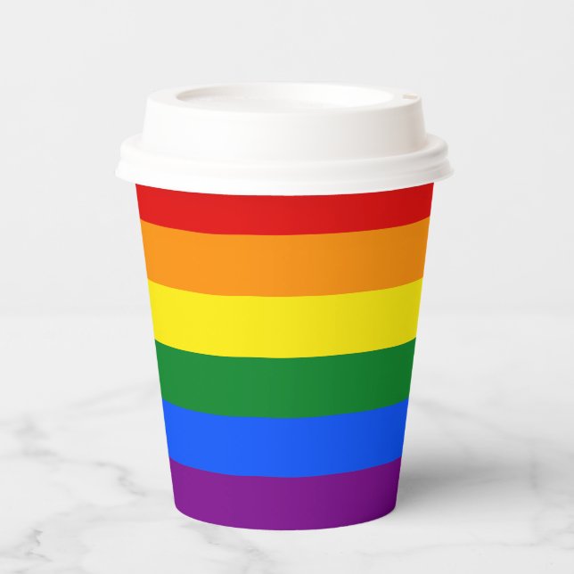 The colours of the rainbow paper cups (Front)